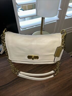 Coach Chelsea Leather Shoulder Bag with Gold Chain- NWT